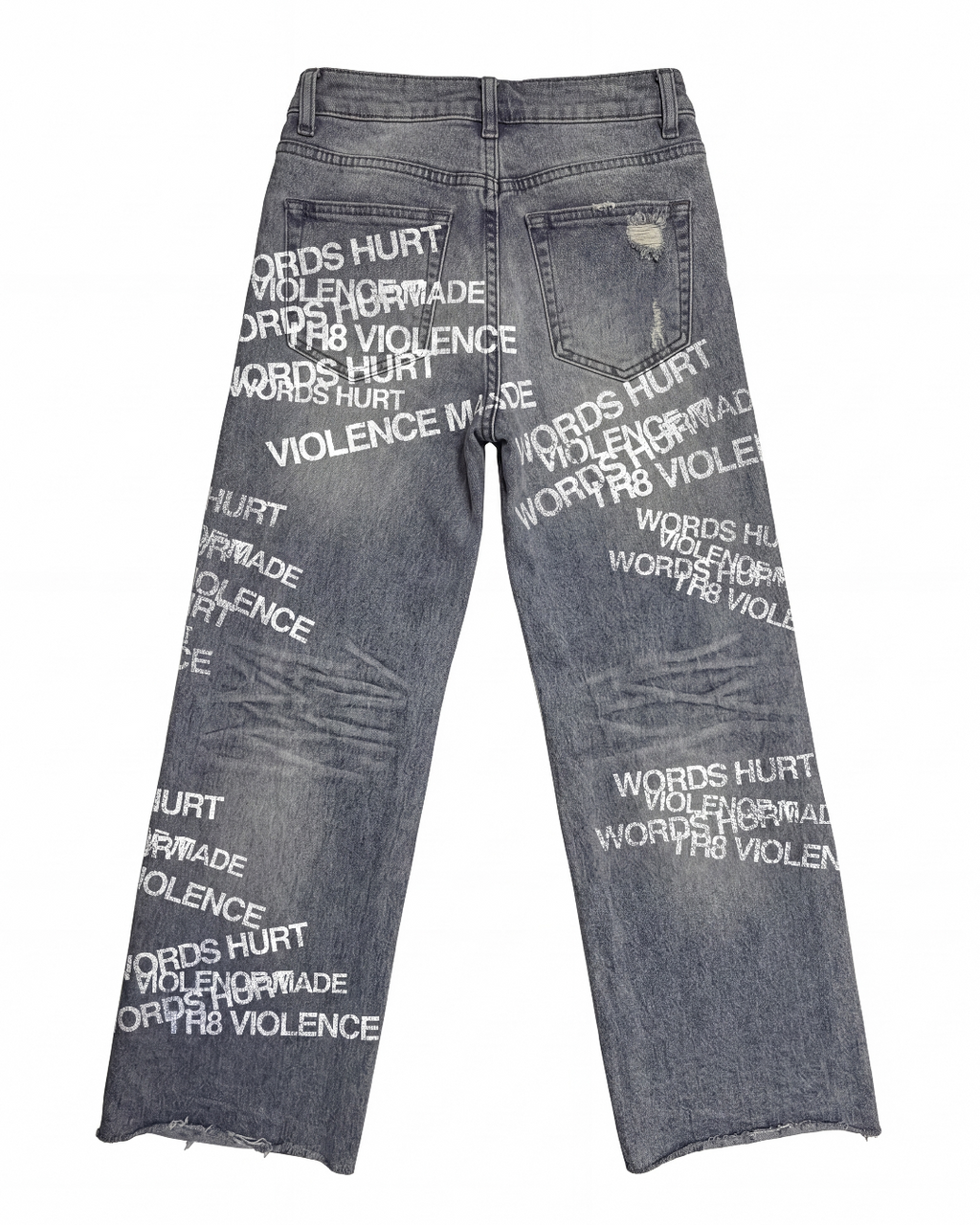 "WORDS HURT" DENIM
