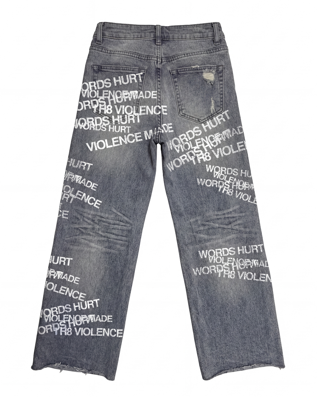 "WORDS HURT" DENIM