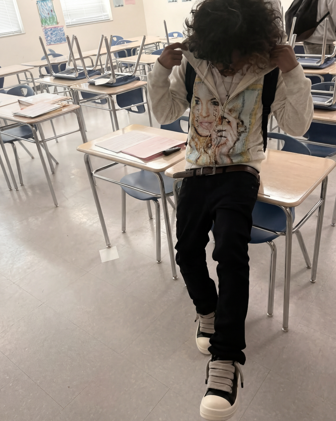 "PLASTIC TEARS" ZIP UP